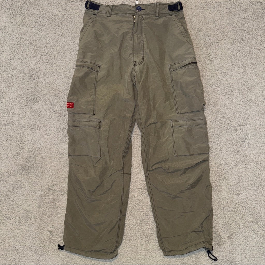 Vtg Y2k Abercrombie & Fitch Paratrooper Baggy Cargo Pants Men’s Medium Gorpcore